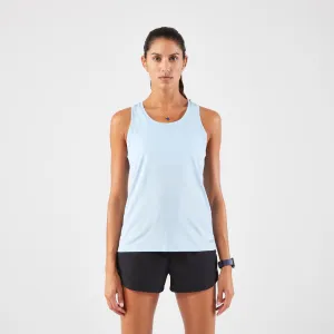 Women's Running Breathable Tank Top - Kiprun Run 100 Sky Blue