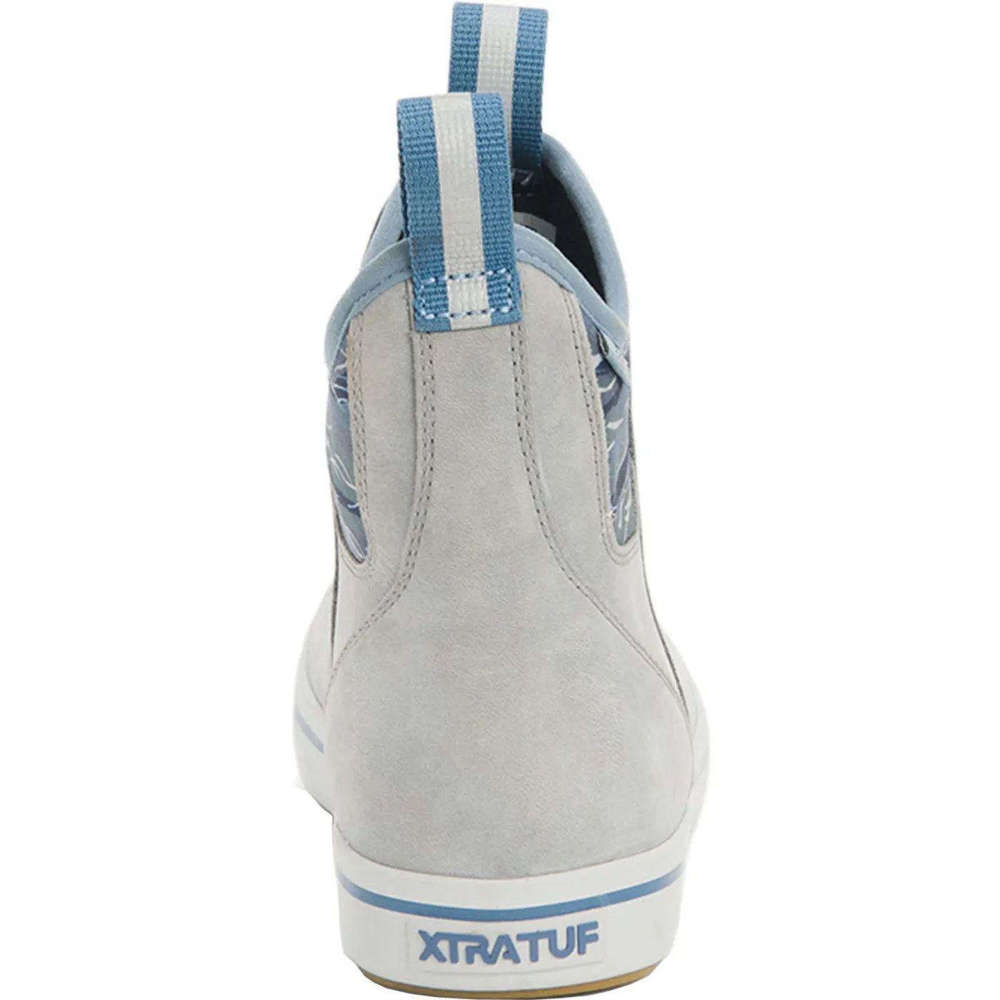 XTRATUF Ladies Leather Ankle Deck Gray & Beach Glass Boots XWAL1BG
