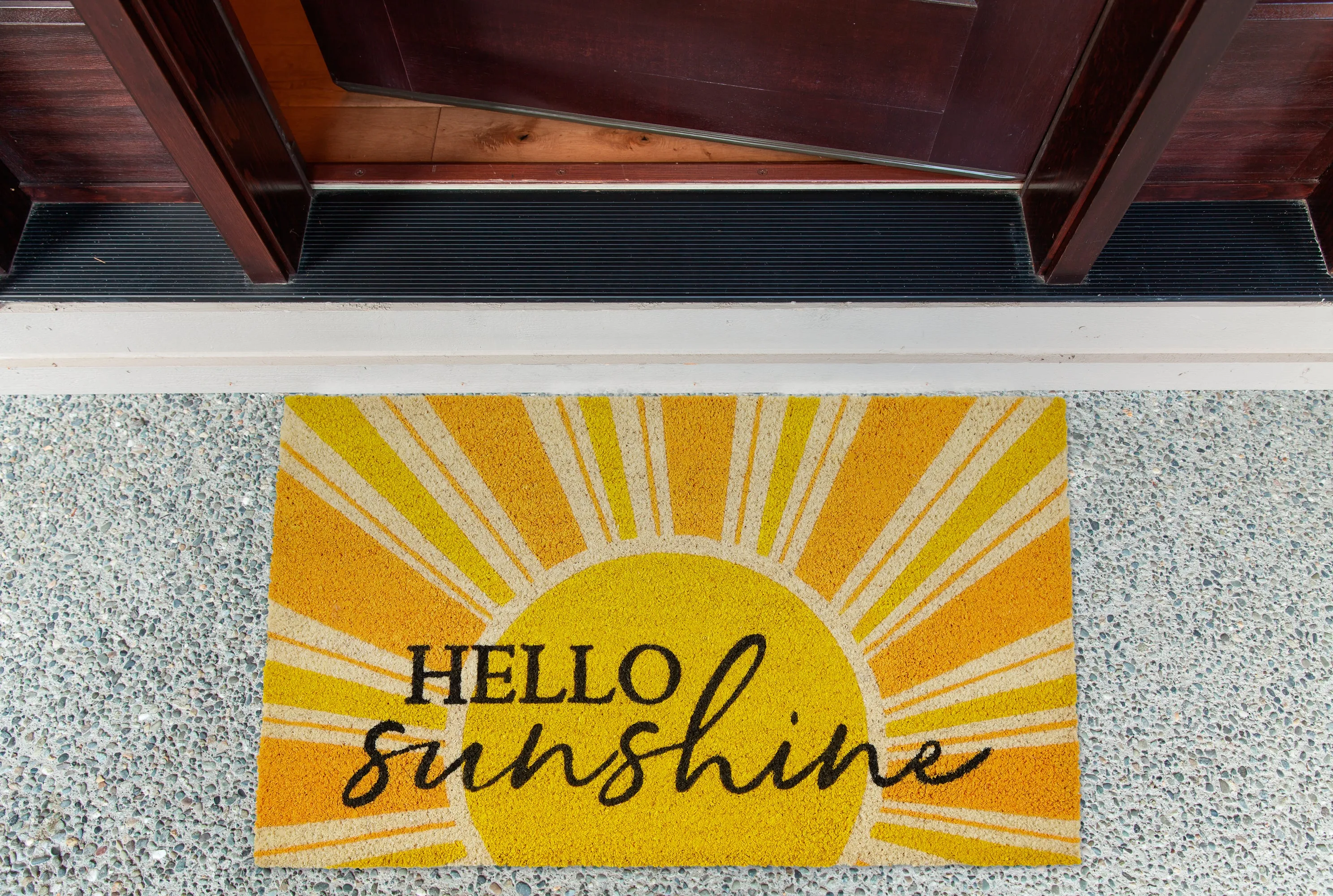 Yellow Hello Sunshine Doormat