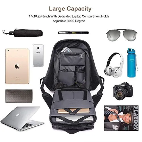 Yesurprise Laptop Backpack Travel Business Anti-Theft Lightweight For Men & Women With Removable